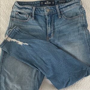 Hollister Women's High Rise Mom Blue Jeans